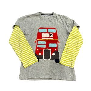 Mini Boden Double Decker Bus Appliqué Tee